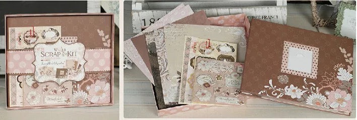 Vintage Scrapbook Kit ألبوم صور خاص لطفلك