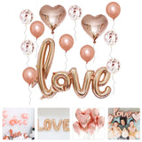 Rose Gold love Party مجموعة عيد ميلاد