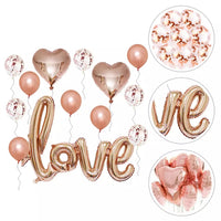 Rose Gold love Party مجموعة عيد ميلاد