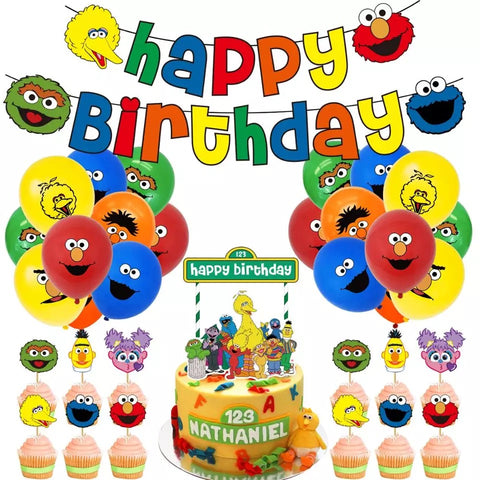 Sesame Street Birthday مجموعة افتح يا سمسم