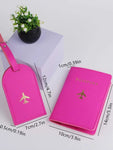 حافظة جواز مع علامة الامتعة Letter Graphic Passport Case With Luggage Tag